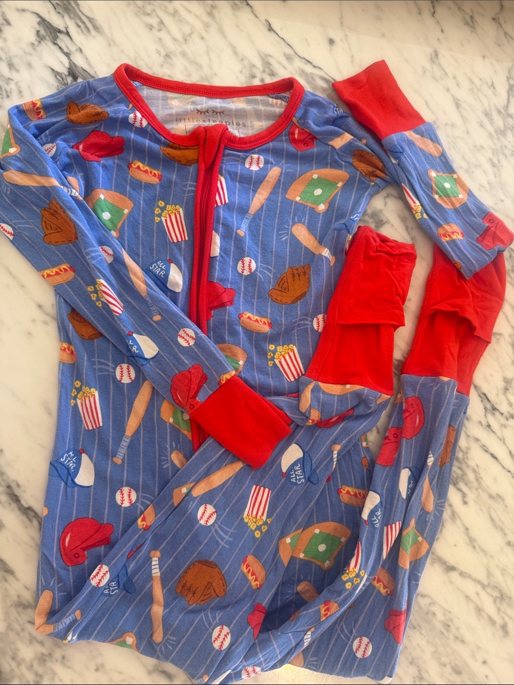 Little Sleepies All Star Baseball Zippy
